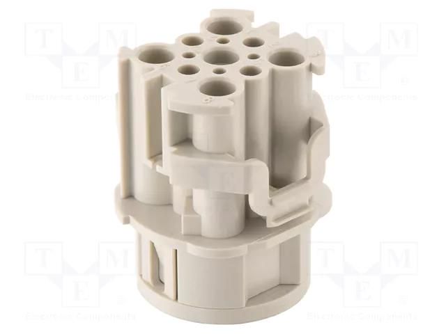 Connector: circular; female; contact insert; Han® F+B; PIN: 9 HARTING 09155083101
