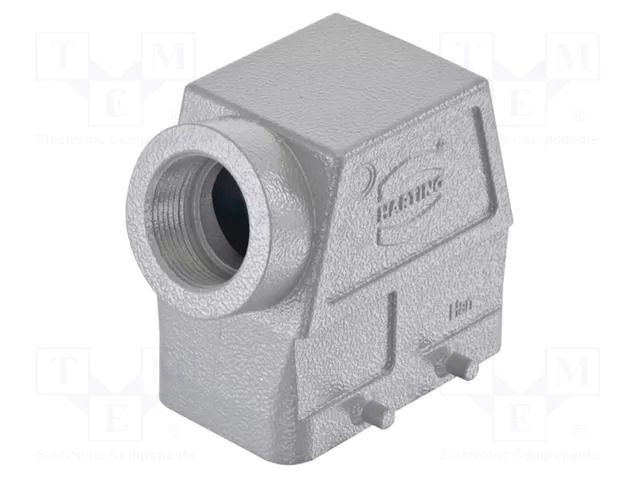 Enclosure for connectors: HDC; Type: high; Gland: PG21 HARTING 09300100522