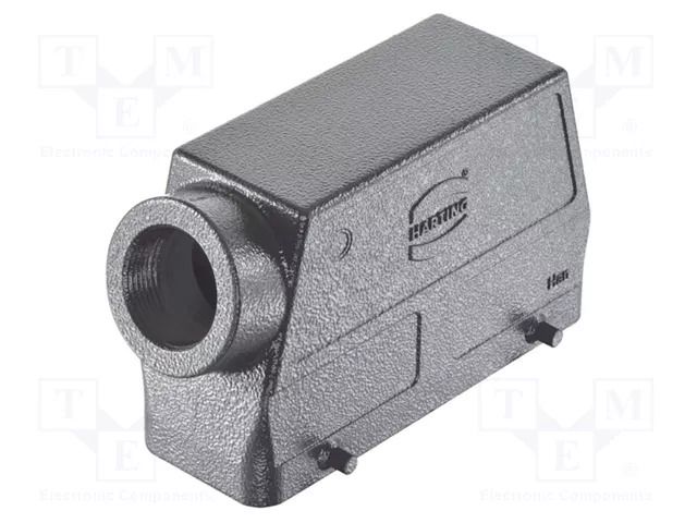 Enclosure for connectors: HDC; Type: high; Gland: PG29 HARTING 09307240521