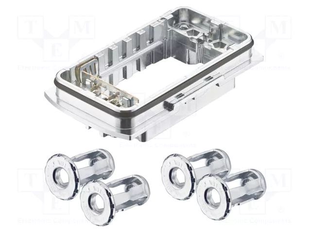 Han-Yellock 60 bulkhead hsg-Molly Bolts HARTING 11126000302