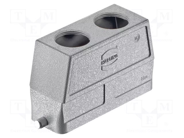 Enclosure for connectors: HDC; Type: high; Gland: M25 HARTING 19300240456