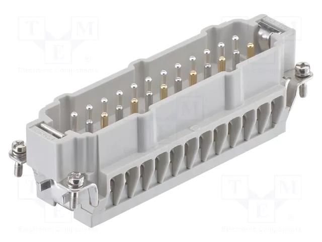 Connector: HDC; contact insert; male; 16A; 400V; Han E®; PIN: 24 HARTING 09330242689