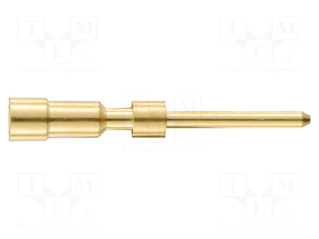 Contact; male; 1mm; gold-plated; 0.08÷0.56mm2; crimped; for cable HARTING 09151006101