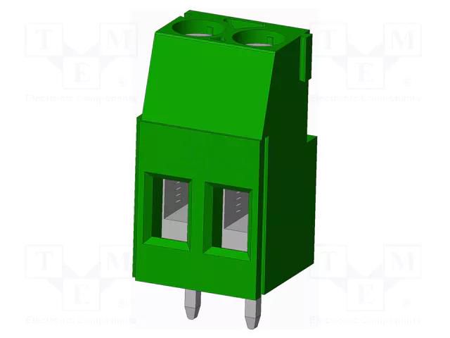 PCB terminal block; angled; 5mm; on PCBs; THT,screw terminal AMPHENOL ANYTEK VJ0201520000G