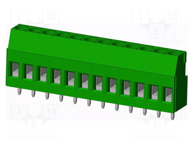 PCB terminal block; angled; on PCBs; THT,screw terminal; tinned AMPHENOL ANYTEK VJ1201550000G