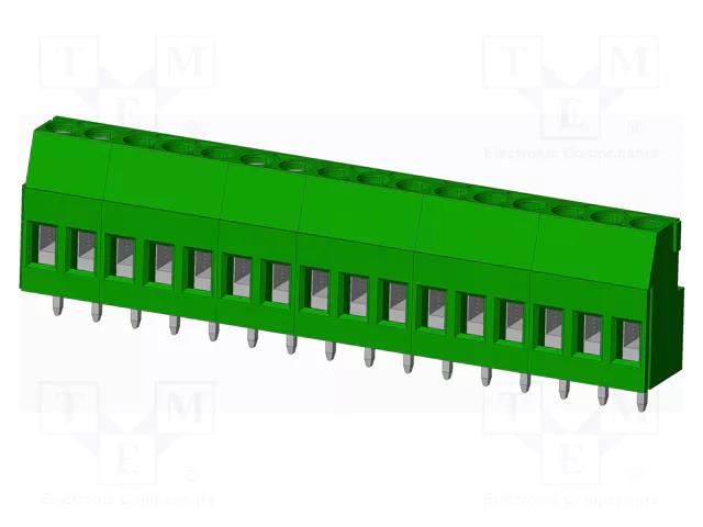 PCB terminal block; angled; 5mm; on PCBs; THT,screw terminal AMPHENOL ANYTEK VJ1601520000G