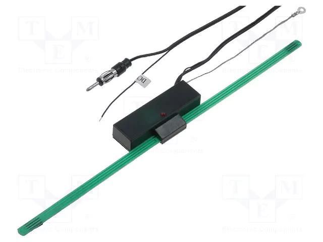 Antenna; inner; 0.34m; with amplifier; 2m; Version: with LED 4CARMEDIA ANT.NS02