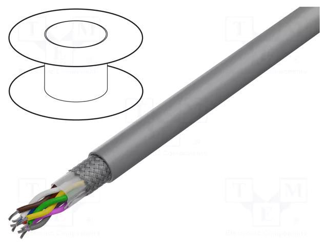 Wire; LiYCY-TP; 2x2x24AWG; shielded,tinned copper braid; PVC HELUKABEL LIYCYTP-UL-2X2X24