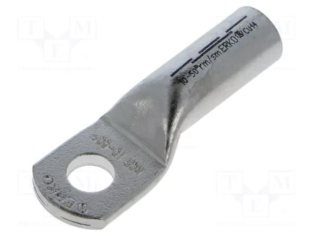 Tip: ring tube; M10; 50mm2; crimped; for cable; tinned; copper ERKO KCR-10-50/20