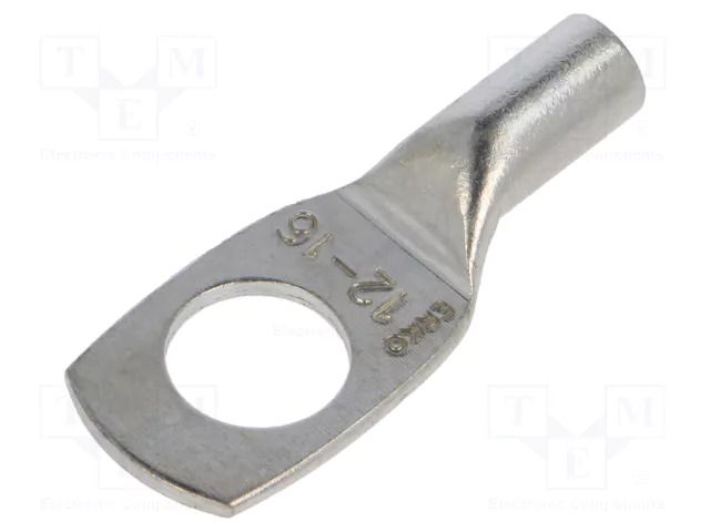 Tip: ring tube; M12; 16mm2; crimped; for cable; tinned; copper; 13mm ERKO KCS-12-16/1