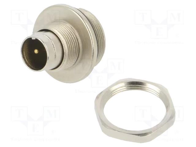 Connector: M9; socket; male; Plating: gold-plated; 125V; 4A; IP67 BINDER 09-0403-00-02