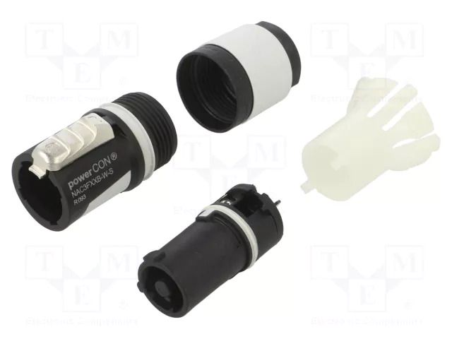 Connector: circular; plug; female; PIN: 3; for cable; 20A; 250VAC NEUTRIK NTR-NAC3FXXB-W-S