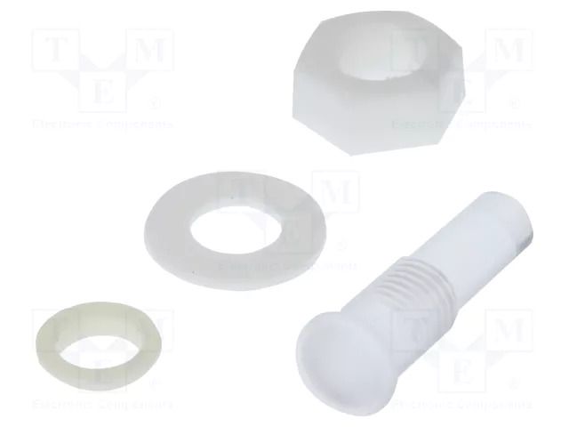 Fiber for LED; Ø5mm; L: 12.7mm; round; Front: convex; IP67 BIVAR PLTR5-500-PR2
