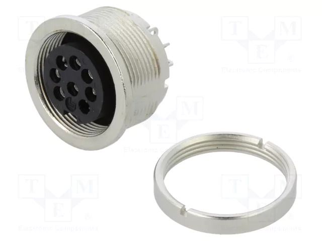Connector: M16; socket; female; PIN: 8; 5A; 60V; soldering; IP67 BINDER 09-0174-00-08