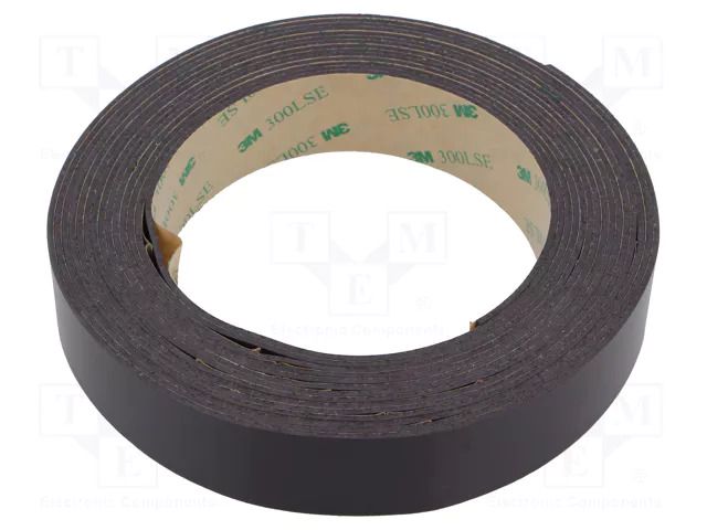 Tape: magnetic; W: 25mm; L: 5m; Thk: 1.55mm; caoutchouc; -40÷71°C 3M 3M-1317-25-5