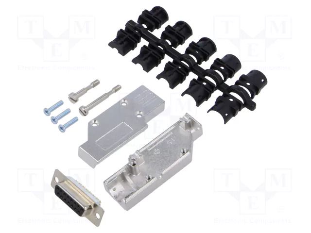 Connector: D-Sub; PIN: 15; plug; female; angled 90°; soldering ENCITECH DCMR-FK-15-DMS-K