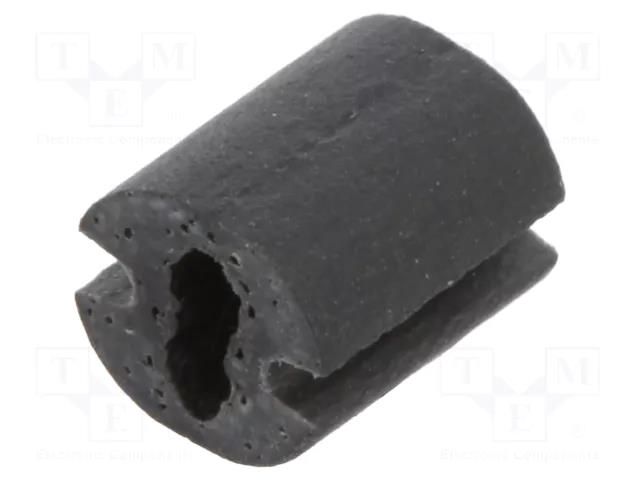 Spacer sleeve; LED; Øout: 4.8mm; ØLED: 3mm; L: 6.35mm; black; UL94V-0 BIVAR ELM2-250