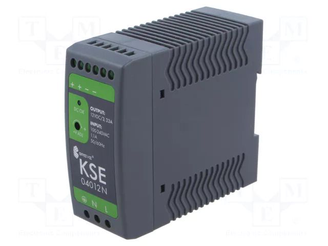 Power supply: switching; for DIN rail; 39.9W; 12VDC; 3.33A; IP20 BREVE TUFVASSONS KSE-04012P