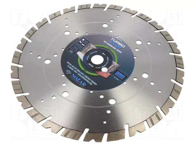 Cutting diamond wheel; Ø: 350mm; Holder: assembly hole; 25.4mm NOZAR DIAMANTWERKZEUGE NOZAR-PL6722372