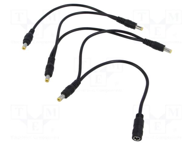 Cable; 2x0.5mm2; DC 5,5/2,1 plug,DC 5,5/2,1 plug x5; straight SUNNY SUNNY-CHAIN-1X5