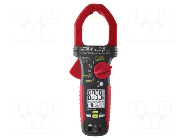 Meter: multifunction; digital,pincers type; Øcable: 51mm; LCD BRYMEN BM099