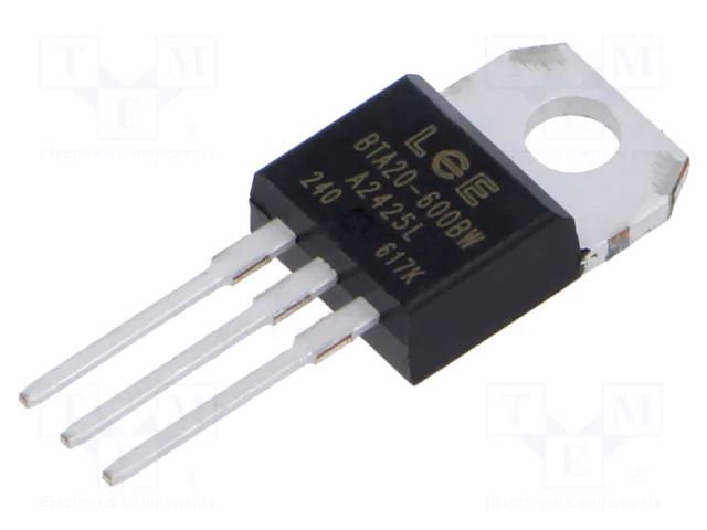 Triac; 600V; 20A; TO220AB; Igt: 50mA; Ufmax: 1.65V LUGUANG ELECTRONIC BTA20-600BW-LGE