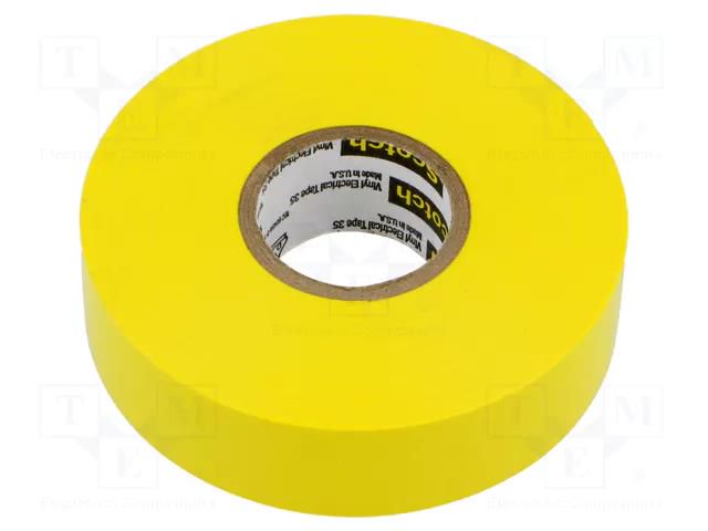 Tape: electrical insulating; W: 19mm; L: 20m; Thk: 0.18mm; yellow 3M SCOTCH-35-YL