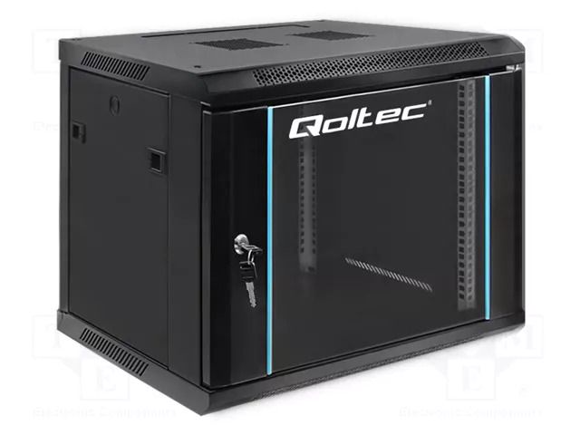 Enclosure: rack cabinet; Standard: 19"; 9U; black; Z: 500mm; X: 600mm QOLTEC QOLTEC-54463