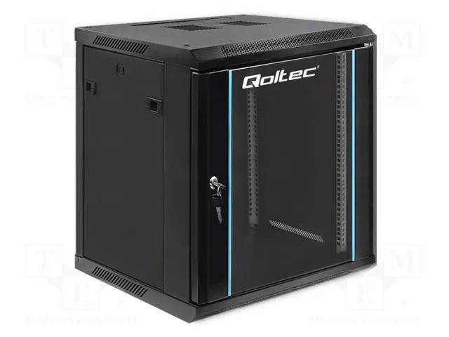 Enclosure: rack cabinet; Standard: 19"; 12U; black; Z: 635mm QOLTEC QOLTEC-54467