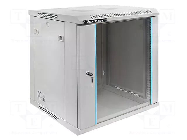 Enclosure: rack cabinet; Standard: 19"; 12U; grey; Z: 635mm; X: 600mm QOLTEC QOLTEC-54485