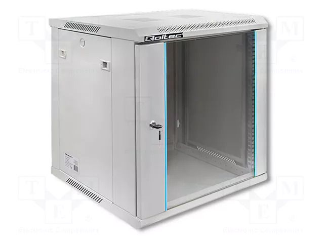 Enclosure: rack cabinet; Standard: 19"; 12U; grey; Z: 635mm; X: 600mm QOLTEC QOLTEC-54487