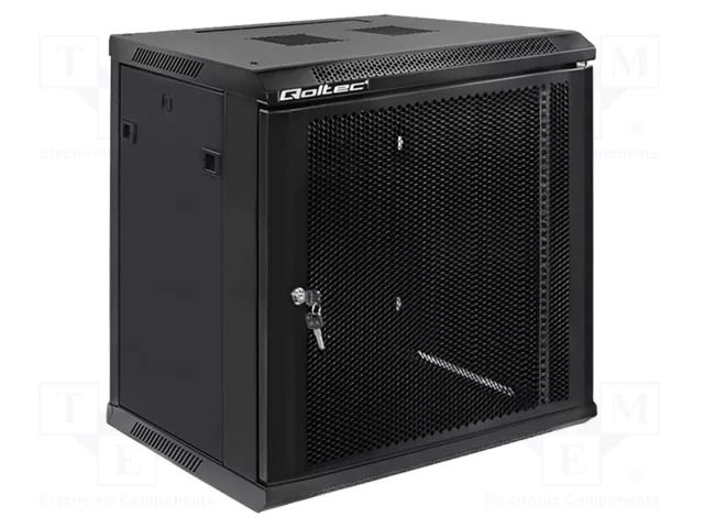 Enclosure: rack cabinet; Standard: 19"; 12U; black; Z: 635mm QOLTEC QOLTEC-54488