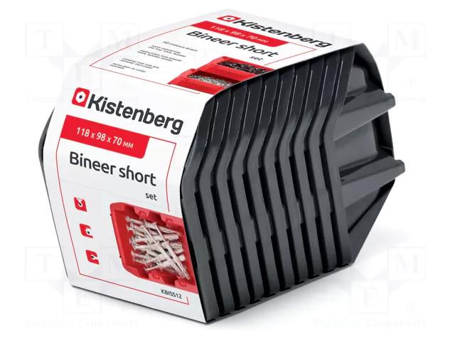 Container: cuvette; black; short; 118x98x70mm; 10pcs; KBISS12 KISTENBERG KBISS12-S411