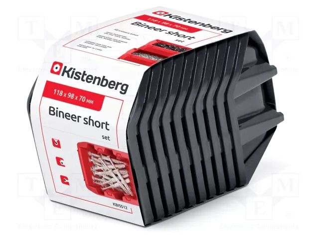 Container: cuvette; black; short; 118x98x70mm; 10pcs; KBISS12 KISTENBERG KBISS12-S411