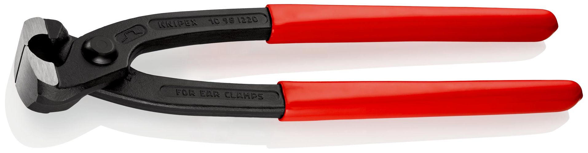 KNIPEX 10 98 I220 Ear Clamp Pliers plastic coated black atramentized 220 mm 10 98 I220 4003773080749