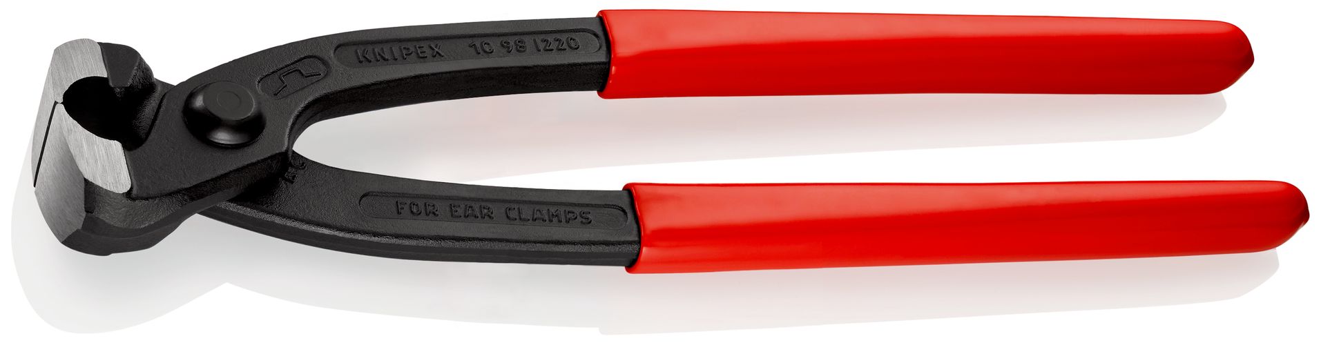 KNIPEX 10 98 I220 Ear Clamp Pliers plastic coated black atramentized 220 mm 10 98 I220