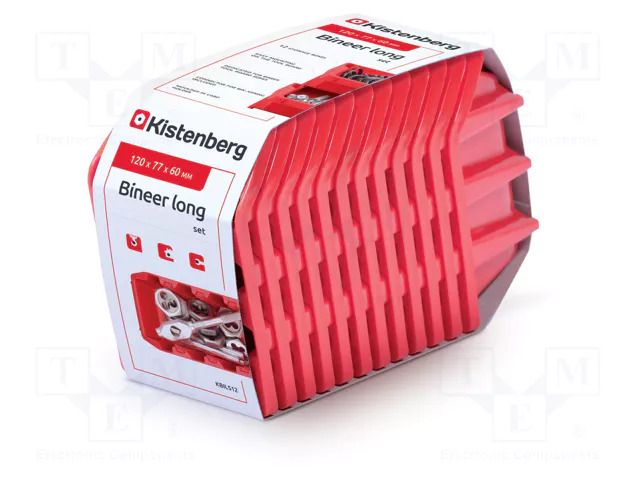Container: cuvette; red; long; 120x77x60mm; 12pcs; KBILS12; BINEER KISTENBERG KBILS12-3020