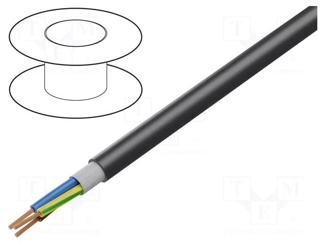 Wire; 3x18AWG; unshielded; 76m; Cu; stranded; black; 250ft BELDEN 19402.010250