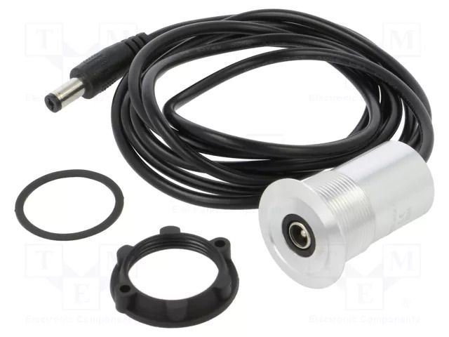 Transition: adapter cable; for panel mounting,rear side nut ONPOW POWER-JACK-01