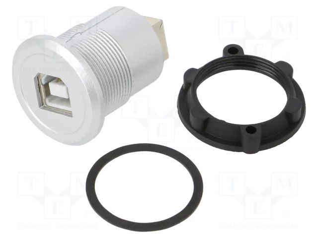 Adapter; USB B socket,both sides; USB 2.0; Thread: M22; 1÷10mm ONPOW USB-04C