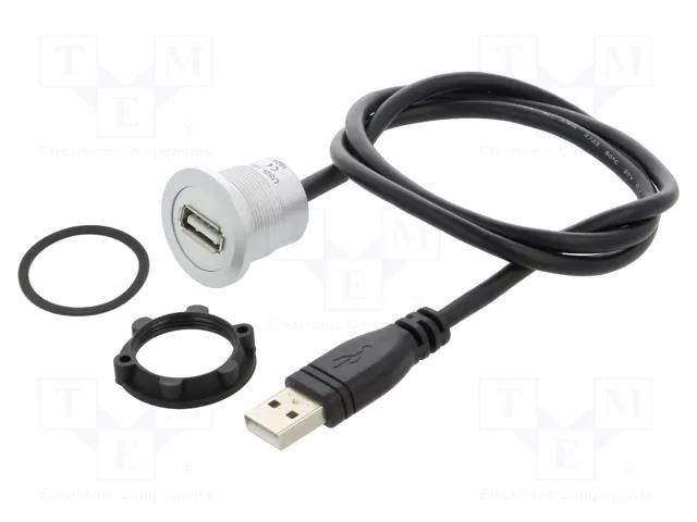 Adapter cable; USB A socket,USB A plug; USB 2.0; Len: 0.6m ONPOW USB-19C