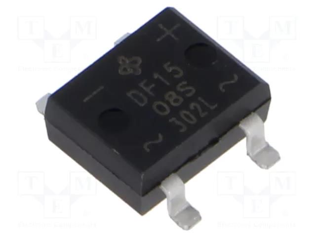 Bridge rectifier: single-phase; Urmax: 800V; If: 1.5A; Ifsm: 50A VISHAY DF1508S-E3/77