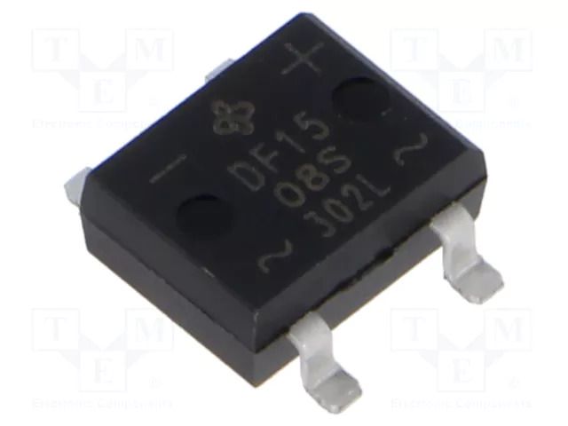 Bridge rectifier: single-phase; Urmax: 800V; If: 1.5A; Ifsm: 50A VISHAY DF1508S-E3/77