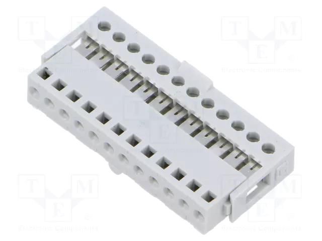 Connector: IDC; plug; female; PIN: 12; IDC; THT; 2.54mm; tinned; 1x12 TOMIC N1612