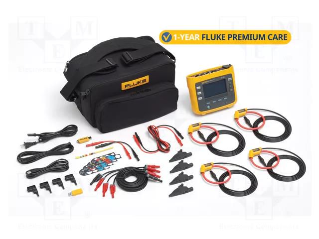 Meter: power logger; colour,LCD TFT 4,3"; Network: three-phase FLUKE FLK-1738/FPC