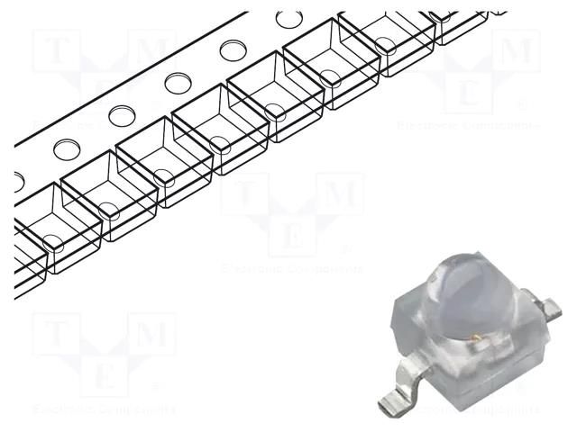 IR transmitter; Gull wing; 940nm; transparent; 55mW; 10°; SMD VISHAY VSMY2940G