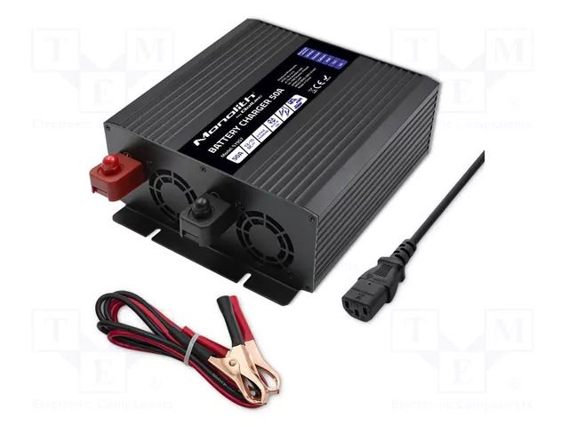 Charger: for rechargeable batteries; 50A; 12÷15VDC; 88% QOLTEC QOLTEC-51957