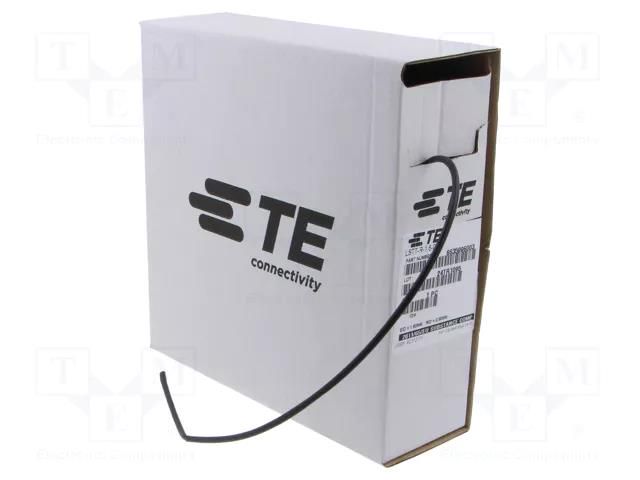 Heat shrink sleeve; 2: 1; 1.6mm; L: 10m; black; polyolefine TE Connectivity LSTT-R-1.6-0