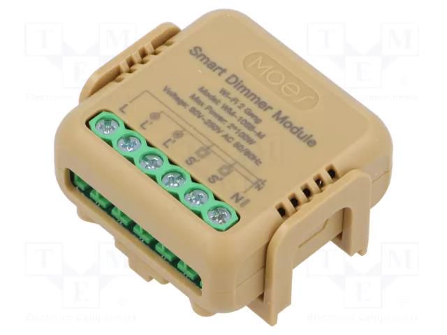 Wireless dimmer; flush mount; 90÷250VAC; IP20; -10÷40°C; WIFI MOES WM-105B-M