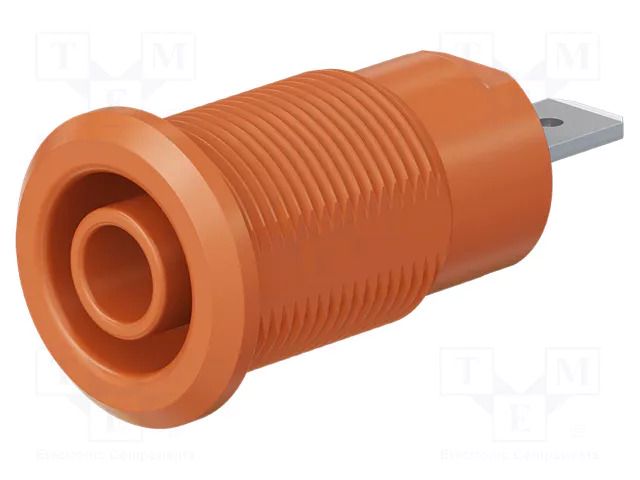 Connector: 4mm banana; socket; 1kV; 24A; Cutout: Ø12.2mm; orange STÄUBLI BI-SLB4-F/N-30